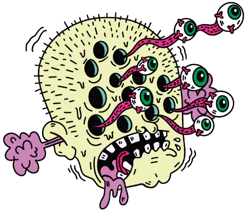 Energy drink without a crash illustration
