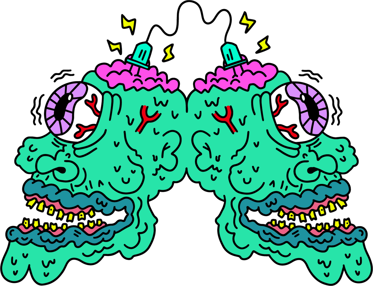 Energy drink and pre-workout in one illustration